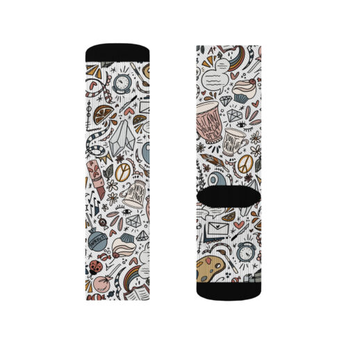 Brain Candy Pattern Crew socks
