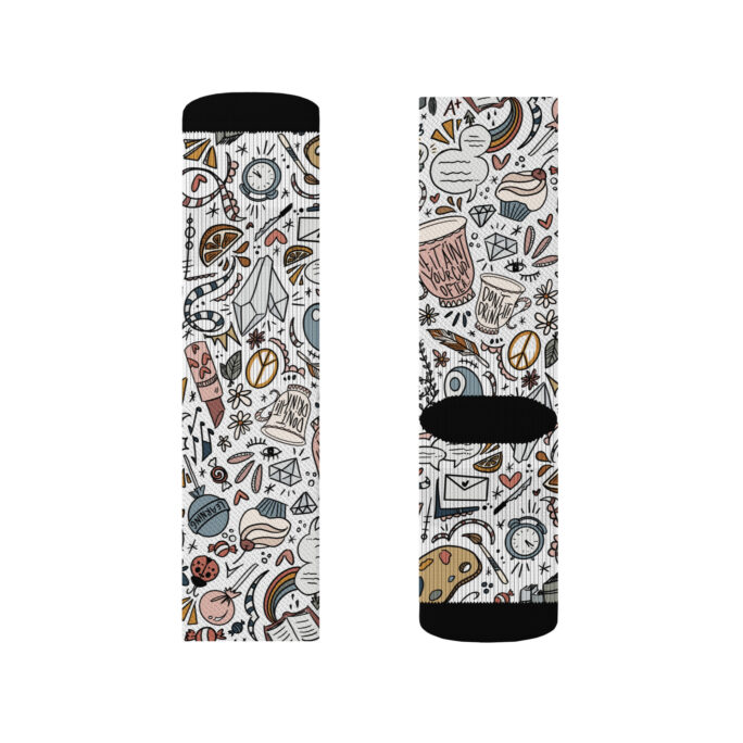 Brain Candy Pattern Crew socks